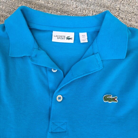 Lacoste Sport Blue Polo Shirt Men’s Size L - Picture 2 of 4